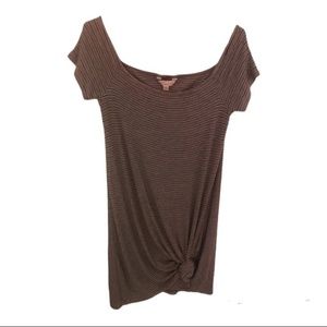 3/$30 Soft & Sexy long grey white black striped over sized t shirt dress beach